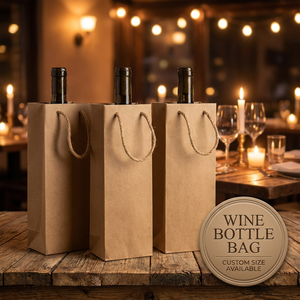 Bolsa de Regalo de Papel Kraft Marrón de Lujo con Impresión Personalizada, Asa de Cinta, Materiales Reciclados, Superficie Personalizable para Empaquetado de Artesanías y Venta Minorista - Product Image 3