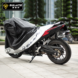 Sulaite Motorcycle Cover Black Silver Thickened Oxford <b>Cloth</b> Sun Rain <b>Dust</b> Proof Universal Scooter Protection Cover - Product Image 2