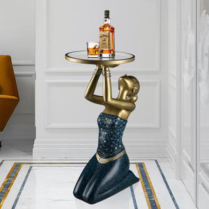 Articles décoratifs au sol haut de gamme de luxe léger de style Dai plateaux de rangement à côté du meuble <span class=keywords><strong>TV</strong></span> Art créatif décoration de la maison - Product Image 4