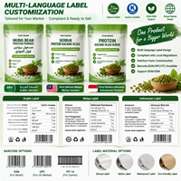 Poudre de protéines de haricot mungo certifiée Halal et Casher, protéine végétale végétalienne pour les distributeurs et la vente au détail au Moyen-Orient, en Malaisie et en Indonésie