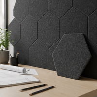 Panneaux acoustiques en feutre PET écologiques, insonorisants, 100% fibres de polyester pour hôtel et usage domestique