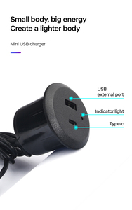 Juego de sofás de diseño redondo <span class=keywords><strong>para</strong></span> muebles con puerto USB, enchufe de carga USB tipo C integrado <span class=keywords><strong>para</strong></span> muebles - Product Image 2