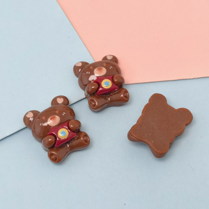 100 Pezzi di Figurine in Resina a Forma di Coniglio, Ciliegia, Orso e Fiori per Scrapbooking, Decorazioni per Capelli, Charm per Slime e Fai da Te - Product Image 6