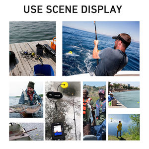 <span class=keywords><strong>Sonar</strong></span> Fish Finder Transductor detector de peces de mano con pantalla LCD Barco portátil Kayak Buscador de profundidad de pesca nocturna Máximo 100M - Product Image 3