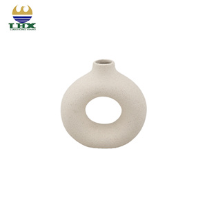 मूर्तिकला रेत-ग्लेज़ेड सिरेमिक vases का निर्माता सेट यू-आर्क और रिपल आकार देता है, नेडोरिक न्यूमलिस्ट होम डेकोर फूल <span class=keywords><strong>vase</strong></span> - Product Image 4