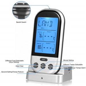 <span class=keywords><strong>Thermomètre</strong></span> de cuisine <span class=keywords><strong>sans</strong></span> <span class=keywords><strong>fil</strong></span> à écran LCD numérique pour <span class=keywords><strong>barbecue</strong></span>, cuisson de la viande, des aliments, du gril, du four, du fumoir et de la température. - Product Image 3