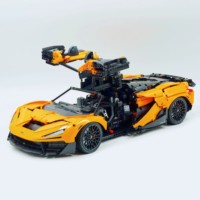 Guly 10650 2026 Nuevo Coche Deportivo Naranja W1 a Escala 1:8, Juguetes Educativos DIY, 3466 Piezas, Juego de Bloques de Construcción, Regalo para Niños