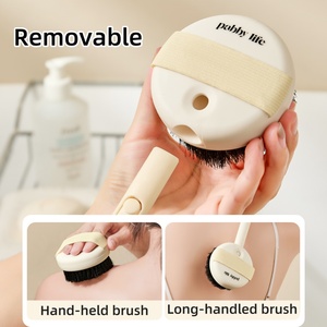 Support OEM Detachable Body Brush PP Handle Plastic Rubbing <b>Bath</b> Cleaning Tool Home Shower Washing Long Handle Soft - Product Image 6