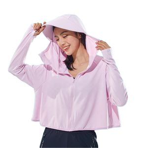 Women Ice Silk Sun Protection <b>Hoodie</b> UPF50+ Quick Dry Breathable Lightweight Loose Fit Zip Jacket for Yoga <b>Running</b> Outdoor - Product Image 1