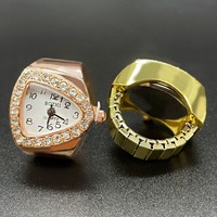 Montres à doigt pour femmes, montre vintage, bague à quartz, montre à doigt pour femmes