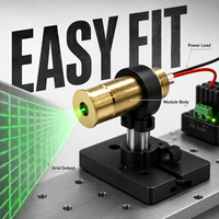 Module laser vert ZhonNa 532nm 45mW pour numérisation 3D, modélisation en laboratoire, instrument optique, accessoires d'outils, kit de pièces DC2.3-5V