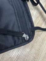 Dompet Stash pemblokir RFID, dompet leher perjalanan anti air, pemegang kartu nilon modis portabel untuk pria dan wanita
