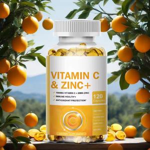 OEM ODM 비타민 <span class=keywords><strong>C</strong></span> 및 아연 보충 소프트젤 캡슐 (성인용)-항산화 및 면역 지원 120캡슐/병 - Product Image 5