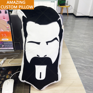 Funda de Almohada Circular con Diseño Personalizado, Almohada Redonda con Logotipo Recortado, Almohada Decorativa Peluda, Funda de Cojín Gruesa de Diseño para el Hogar - Product Image 2