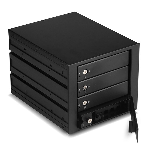 Aluminum Multi 4 Bays SAS to 2.5" / 3.5" SATA HDD / SSD Enclosure Cabinet Housing Box
