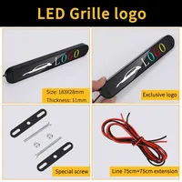 Coche motocicleta luces de circulación diurna Logo LED parrilla delantera signo insignia iluminado medio red emblema para Kia SPORTAGE GTLINE RIO
