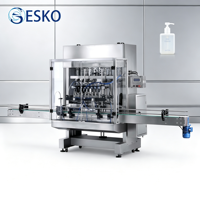 Ligne de remplissage automatique ESKO avec convoyeur, écran tactile et dosage servo pour crèmes, miels, shampoings, sauces, bouteilles et pots