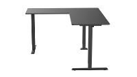 JIECANG 90 °   Table d'ordinateur d'angle électrique ergonomique réglable à 3 pieds à moteur unique, cadre de bureau debout en forme de L