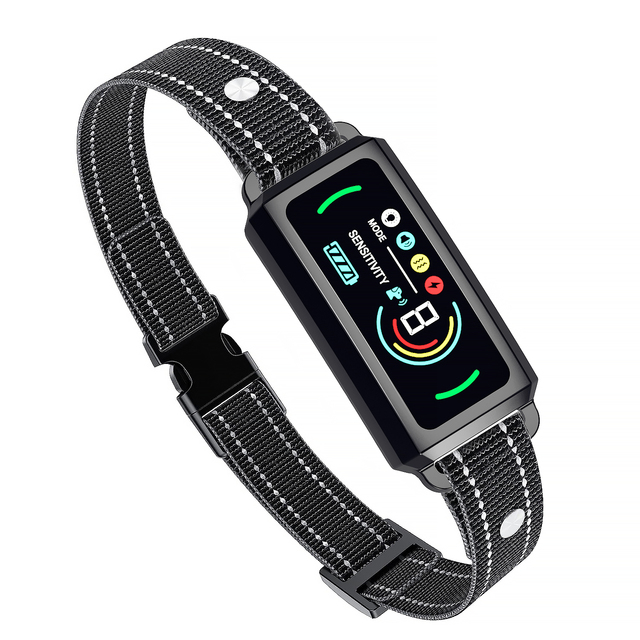 Effective Waterproof AI Tech Shock Collar Dog Bark Deterrent Device with Flashing Light for All Breeds Dogs