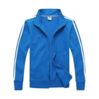 Vente en gros de vestes minces pour hommes en tissu CVC Vestes de baseball de sport vierges à col montant et fermeture éclair imprimées d'un logo personnalisé unisexe
