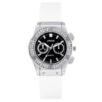 Jam Tangan Quartz Gaya Universal Fenyi Grosir Terlaris, Kasual Modis, Hiasan Silikon Berhias Rhinestone untuk Pria dan Wanita