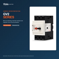 Disjoncteur de protection moteur GV2-80 MPCB 16-80A, surcharge thermique réglable, 3 pôles, court-circuit, 660V, bouton de test YORA