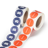 Rouleau d'autocollant de logo rond en vinyle adhésif de papier imperméable à l'eau
