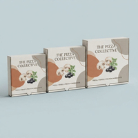 Boîtes à pizza personnalisées imprimées en couleur avec revêtement anti-graisse et structure pliable pour la marque de restaurant