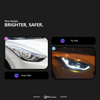 Feux de voiture pour Hyundai Elantra Avante MD 2011-2016, modèle LED GT, projecteur avant avec lentille DRL, accessoires automobiles