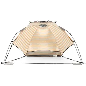 UV50 + מקלט שמש מתקפל צל אוהל חוף חופה קמפינג שמשיה אוהל כיסוי קל משקל מתקפל