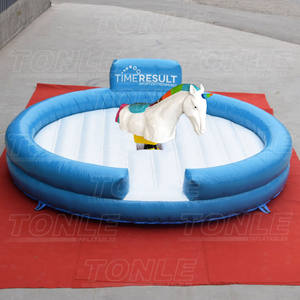 Fabrika fiyat özelleştirilmiş şişme mekanik Rodeo tek boynuzlu at binme/Rodeo at makinesi satılık - Product Image 4