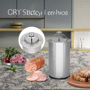 Presse à Viande Fait <span class=keywords><strong>Maison</strong></span> avec Thermomètre – Cuiseur Pression en Acier Inoxydable pour Jambon, <span class=keywords><strong>Bacon</strong></span> et Charcuterie - Product Image 3