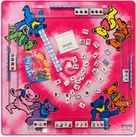 Grateful Dead X Bespoke Mahjong - STEALIE BLUE TIE DYE PEARL Ensemble de Mahjong américain en acrylique gravé 160 pièces de tuiles de Mahjong