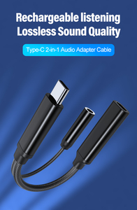OEM 2 en 1 <span class=keywords><strong>Cargador</strong></span> + Audio 3,5mm <span class=keywords><strong>Adaptador</strong></span> de cable para auriculares con PD 60W de carga rápida para Samsung iPad <span class=keywords><strong>iPhone</strong></span> y más dispositivos tipo C - Product Image 2