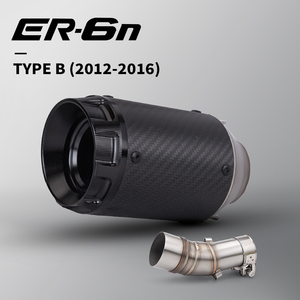 PARA <span class=keywords><strong>ER6N</strong></span>/ER6F 2012-2016,Versys 650(2015-2023),<span class=keywords><strong>Z650</strong></span>/Ninja650(2017-2023)Mid Link Pipe slip on 51mm Silenciador Sistema de escape - Product Image 4