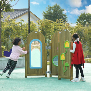 Jouets Montessori modernes en bois Ensemble de jeux de plein air pour enfants d'âge préscolaire Espace artistique Mobilier d'extérieur pour chambre à coucher et <span class=keywords><strong>maternelle</strong></span> - Product Image 4