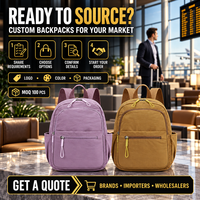 Sac à dos en nylon léger personnalisé OEM avec plusieurs poches de rangement et sangle pour chariot, idéal pour les voyages, les trajets quotidiens et le transport quotidien
