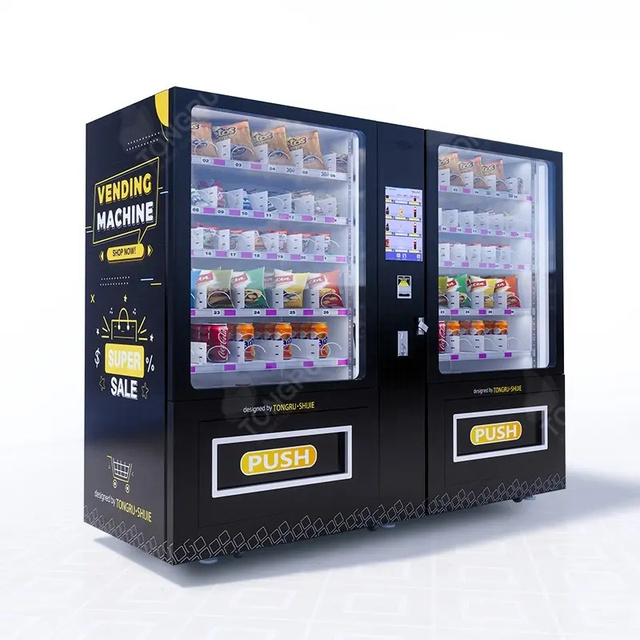24 Hours Automatic Snacks Drinks Food Water Vending Machine Ice Drink Vending Machine for Supermarket