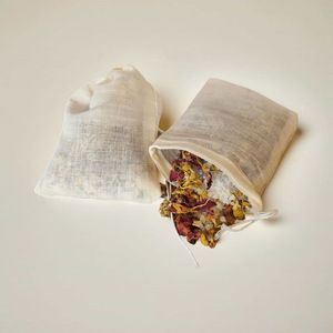 Thé de bain au <span class=keywords><strong>sel</strong></span> <span class=keywords><strong>d</strong></span>'<span class=keywords><strong>Epsom</strong></span> aux herbes et pétales de rose 100% naturelles avec sachet de thé de bain en coton pur - Product Image 6