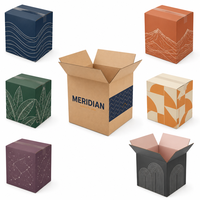Boîte d'expédition en carton ondulé Kraft RSC, conteneur à fentes standard avec impression de logo personnalisé, vente en gros, directement de l'usine, OEM