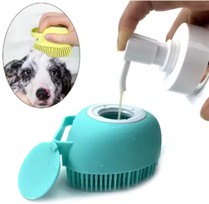 Salle de <span class=keywords><strong>bain</strong></span> chiot chien chat <span class=keywords><strong>bain</strong></span> lavage gants de Massage brosse Silicone souple accessoires pour animaux de compagnie pour chiens chats outils Mascotas produits - Product Image 6