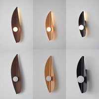 Applique murale LED moderne en fer, forme feuille nordique, lumière blanc chaud pour chambre, salon, escalier, couloir, entrée
