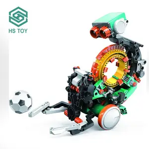 Hs 5 em 1 montagem de blocos de construção, programação mecânica, modelo china, robô, brinquedo eletrônico para criança