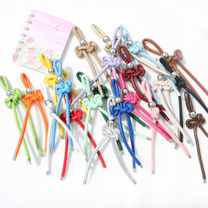 PU Leather Wenchang <b>Knot</b> Keychain Lucky Charm Pendant for Students Success Blessing Bag Decoration Key Ring - Product Image 2
