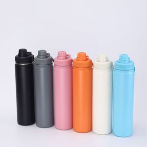 New 304 Stainless Steel Double-layer Vacuum Insulated Cup Outdoor Sports Portable Straw <b>Macaron</b> Color Series 6-12hr Thermal Gift - Product Image 3