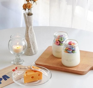 Soy Wax Fruit Loops Cereal <strong>Candles</strong> Cute <strong>Fun</strong> Scented Budding Glass Jar <strong>Candle</strong> for Dessert Lovers - Product Image 2