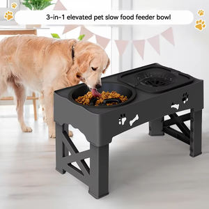 Cuenco alimentador para perros de acero inoxidable al por mayor con altura ajustable, comederos ecológicos para gatos domésticos, cuenco de comida lenta, suministros para mascotas - Product Image 3