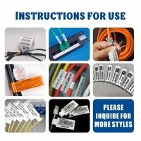 Impression d'étiquettes rétractables à code-barres autocollantes personnalisées, câble réseau, fil électrique, étiquettes d'impression, autocollants de tube
