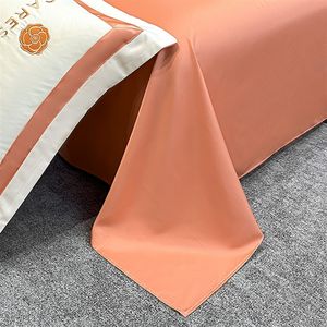 Juego de cuatro piezas de estilo moderno, funda de edredón de algodón puro, Sábana, colcha con patrón de plantas bordadas, grado de calidad, temporada de otoño - Product Image 4