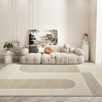 Tapis de luxe en fourrure synthétique, doux, en polyester, antidérapant et absorbant, pour salon, chambre, canapé, décoration de sol domestique